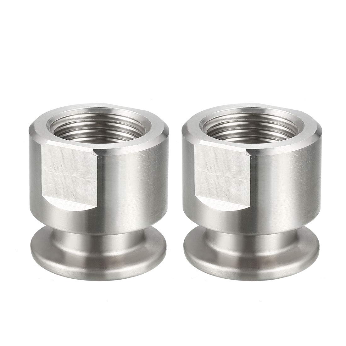 Sanitary Pipe Fitting KF16 Female Threaded 1/2 PT to Tri Clamp OD 30mm Ferrule 2 Pcs