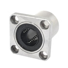 a14041900ux0433 LMK16UU 16mm Inner Dia 4 Bolt Flange CNC Router Linear Motion Bearing, 1.4" Width, 0.6 Carbonsteel/Rubber
