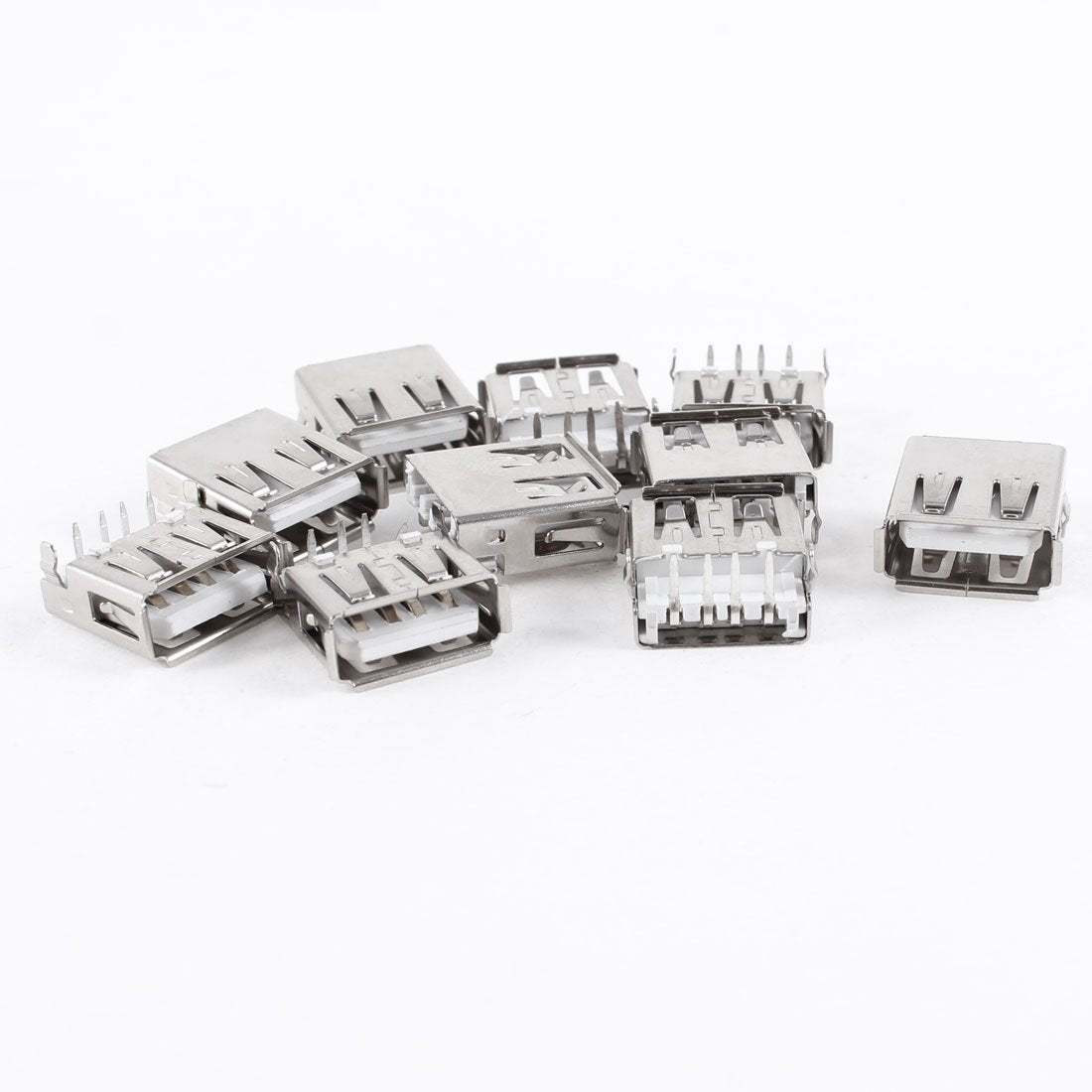 Single Port USB Female Type A 4-Pin DIP Right Angle Jack Socket, 10 Pieces