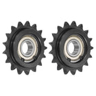#40 Chain Idler Sprocket, 17mm Bore 1/2" Pitch 17 Tooth Sprocket Tensioner, C45 Carbon Steel 40 Roller Chain Sprocket with Bearing for ISO 08A Chain, 2Pcs