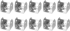 10 Pcs U Bracket for 1.18 Panels, 26 x 30 x 30mm Metal U Shaped Fasteners Brackets for Guardrail or Partitions Connection, Silver