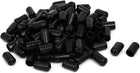 10mm Inner Dia Rubber Hose End Cap Screw Thread Protector Cover Black 100pcs