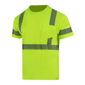 Camisas de segurança refletivas de alta visibilidade para homens, classe 3, resistentes ao calor, fáceis de lavar (Amarelo, M)
