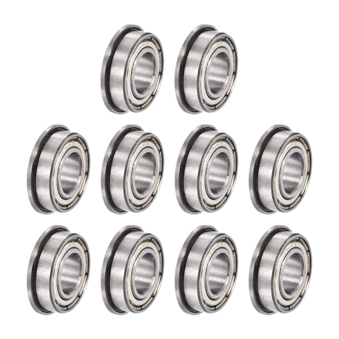 F688Z Flanged Ball Bearing 8mmx16mmx5mm Double Metal Shielded (GCr15) Chrome Steel Bearings 10pcs