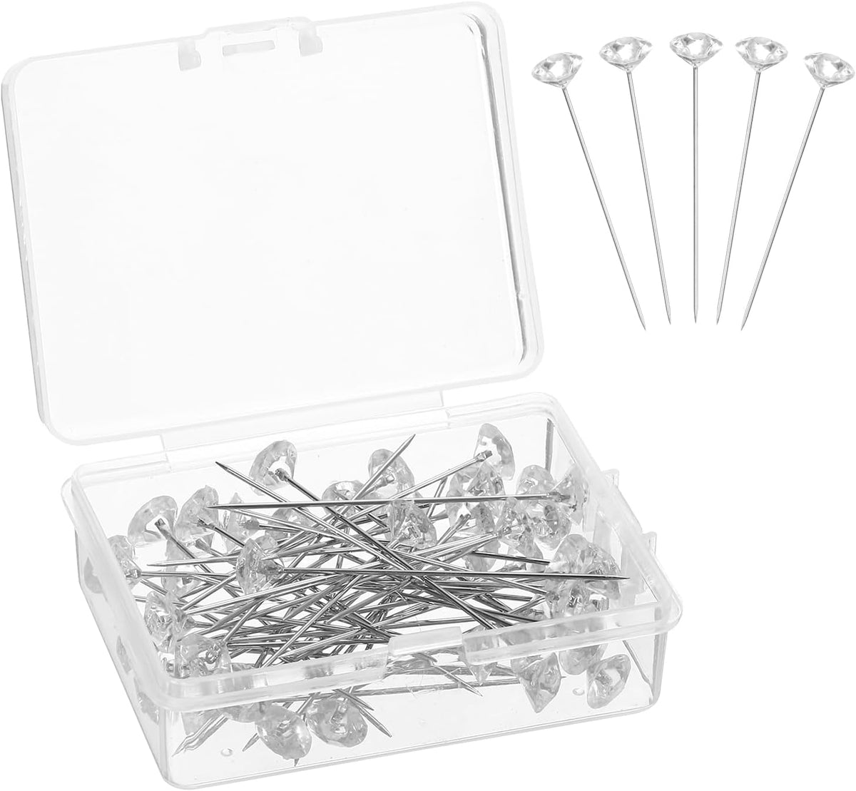 Bouquet Pins 200pcs 2.5 Inch Corsage Pins Flower Pins Straight Head Pins for Wedding Bouquet Sewing Decoration DIY Craft