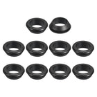 10 Pcs Rubber Grommets, 25mm ID 30mm Drill Hole Double Sided Hollow Firewall Hole Plugs Round Electrical Wiring Gasket, Black