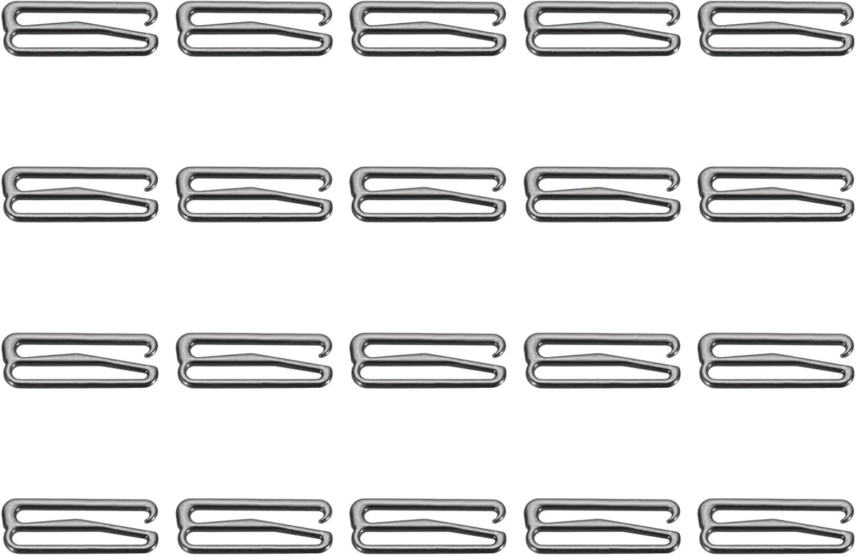 20 stykker 10mm 9-form bra-bandhaken, legeringstilpassende bra-bandclip, guld