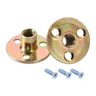 M10 Brad Hole Tee Nut Carbon Steel T-Nuts Furniture Hardware Flange Insert Female Thread with Screws 10pcs