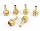 6pcs 3/8PT Male Thread x 6mm Hose Barb Straight Coupler Fitting