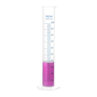 Plastic Graduated Cylinder, 500ml Measuring Cylinder, Science Test Tube Beakers, 2-Sided Metric Marking, Clear Hex Base for Lab Home