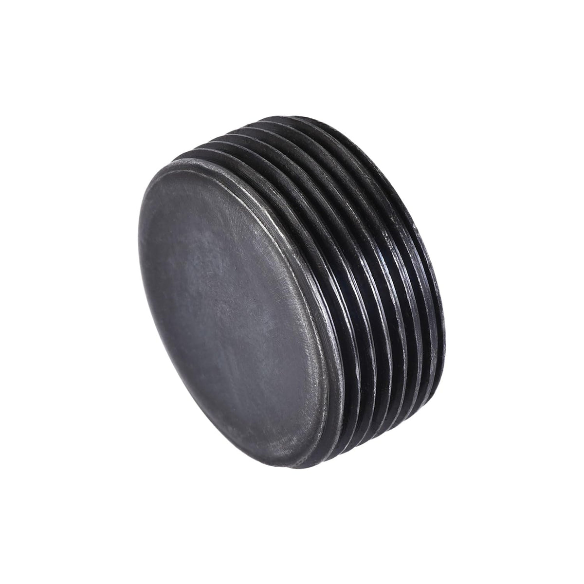 Carbon Steel Internal Hex Thread Socket Pipe Plug, M27x1.5 Male Thread Black Pipe Cap, for Garden Pipe Pneumatic Solenoid Valve