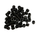 M3x3mm Metric Carbon Steel Hex Socket Set Flat Point Grub Screws Black for Towel Rack Door Knob 50pcs