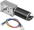 DC 12V 37RPM 12Kg.cm Self-Locking Worm Gear Motor with Encoder and Cable High Torque Speed Reduction Motor