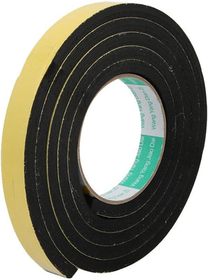 Sealing Foam Tape 20mm Wide 8mm Thick 2m/6.56ft Long, Self Adhesive Weather Strip for Window Door Insulation, Yellow Black