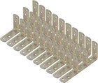 30pcs Angle Bracket Metal 60x60mm Corner Fastener L Shaped Right Angle Bracket Corner Protector Shelf Support for Furniture