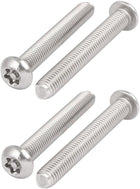 M8x60mm 304 Stainless Steel Button Head Torx Security Machine Screws 4pcs
