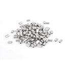 1mm Wire Rope Aluminum Sleeves Clip Fittings Loop Sleeve Cable Crimps 100pcs