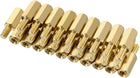 30pcs M3 10+6mm Female Male Thread Brass Hex Standoff Spacer Screws PCB Pillar