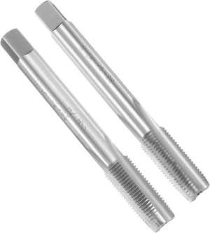 2pcs Metric Hand Tap Set, M10 x 1 Taper/Plug Thread Screw Taps, High Speed Steel Hand Threading Tapping Tool Kit