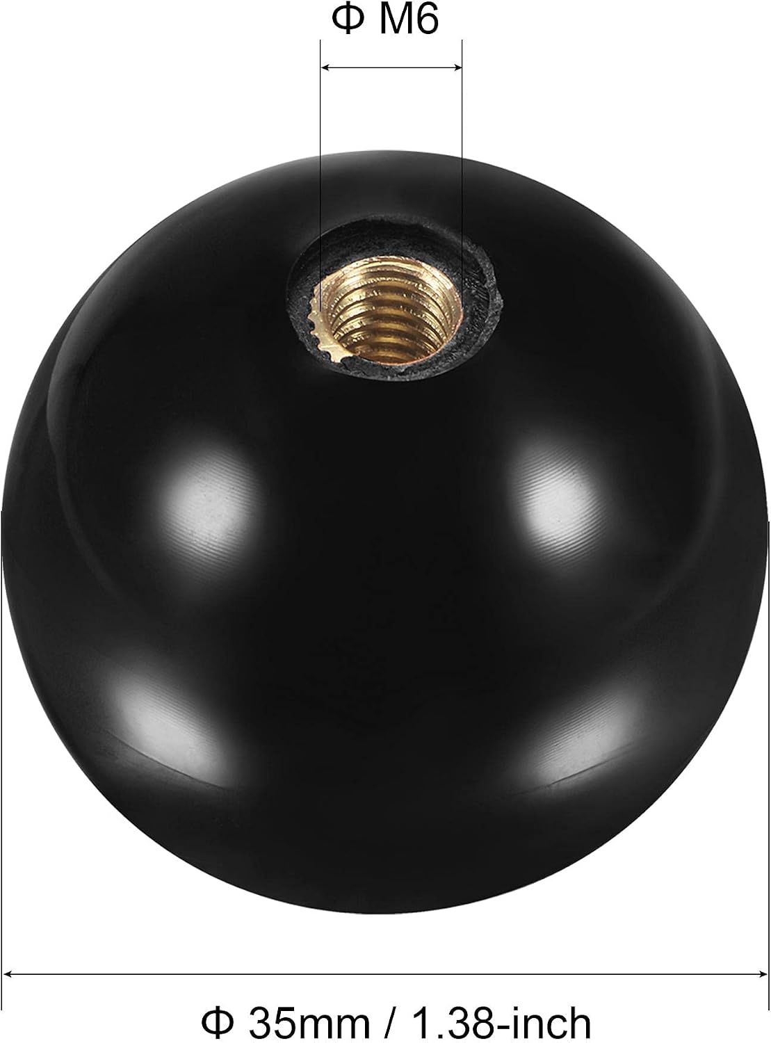 Joystick Head Rocker Ball Top Handle Arcade Game Ricambio Bianco/Nero