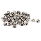 M3 x 3mm Cone Point Hex Socket Set Grub Screw Silver Tone 50 Pcs