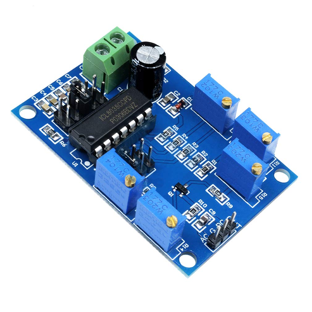 LinkMejor Generatore di Segnali ICL8038 Frequenza di Segnale Media/Bassa 10Hz-450KHz Generatore di Onde Triangolari/Rettangolari/Sinusoide Modulo 12V a 15V