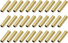 Brass Round Tube, 8mm OD 1mm Wall Thickness 30mm Length Seamless Pipe Tubing for DIY Crafts 30 Pcs
