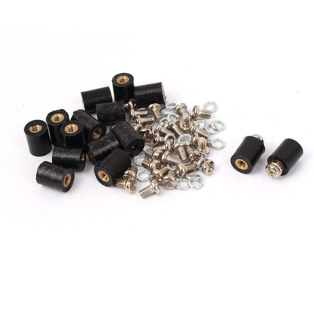 15 Pcs M3 Brass Insert Thread 8x10mm Insulated Standoff Terminals