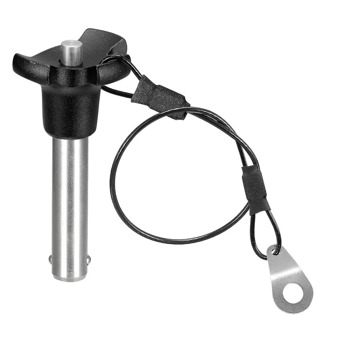 Ball Locking Pins with Button Handle, 304 Stainless Steel Triangular Cap Push-Button Quick Release Pin with 24.5cm Rope (10mm-35mm)