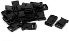 Plastic 1" Wide Webbing Strap Side Release Buckle 20Pcs Black