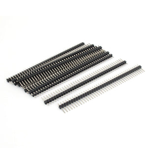 11Pcs Straight Single Row 40-Pin 2.54 mm Male Pin Header for Breadboard