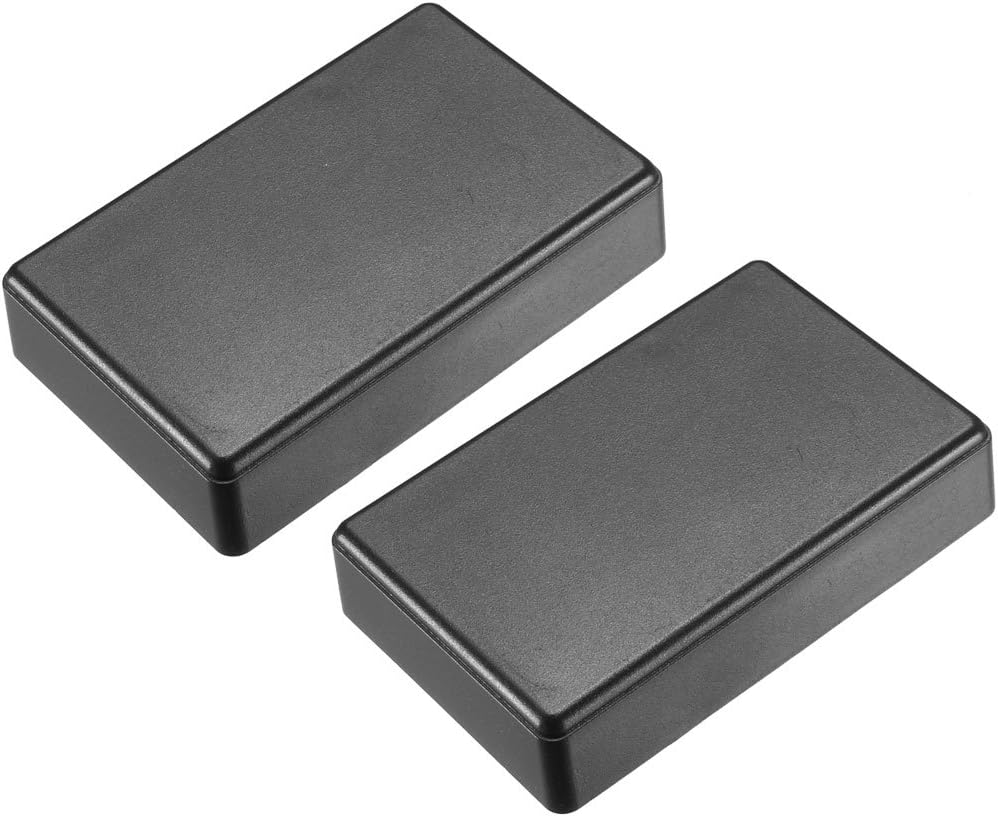 2pcs 92 x 58 x 23mm Elektronisches Kunststoff DIY Steckdose Schutzhülle Case Schwarz