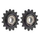 #35 Chain Idler Sprocket, 10mm Bore 3/8" Pitch 15 Tooth Sprocket Tensioner, C45 Carbon Steel 35 Roller Chain Sprocket with Bearing for ISO 06C Chain, 2Pcs