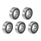 Deep Groove Ball Bearings Z2 10mm x 22mm x 6mm Double Sealed Carbon Steel 5pcs