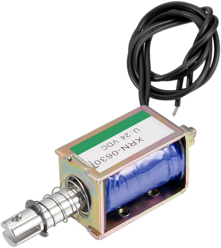 DC 24V 10N 10mm Stroke Push Pull Type Open Frame Solenoid Electromagnet XRN-0630T