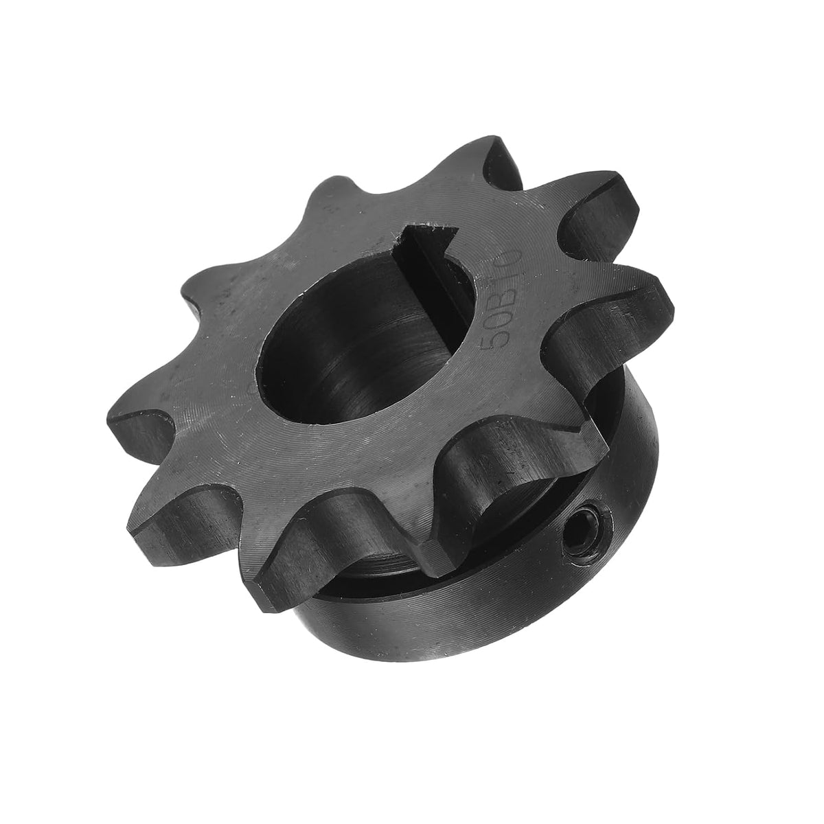 #50 Kettenrolle Sprocket B Typ, 7/8" Durchmesser 10 Zähne Einzelschleifen Kettenrad, Kohlenstoffstahl, Schlitz mit Anschlagmuttern
