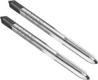 2pcs Hand Bottom Tap M5 x 0.8 H2 Metric Thread Bottoming Style Threading Taps High Speed Steel HSS6542 Straight Flutes Screw Tapping Tool