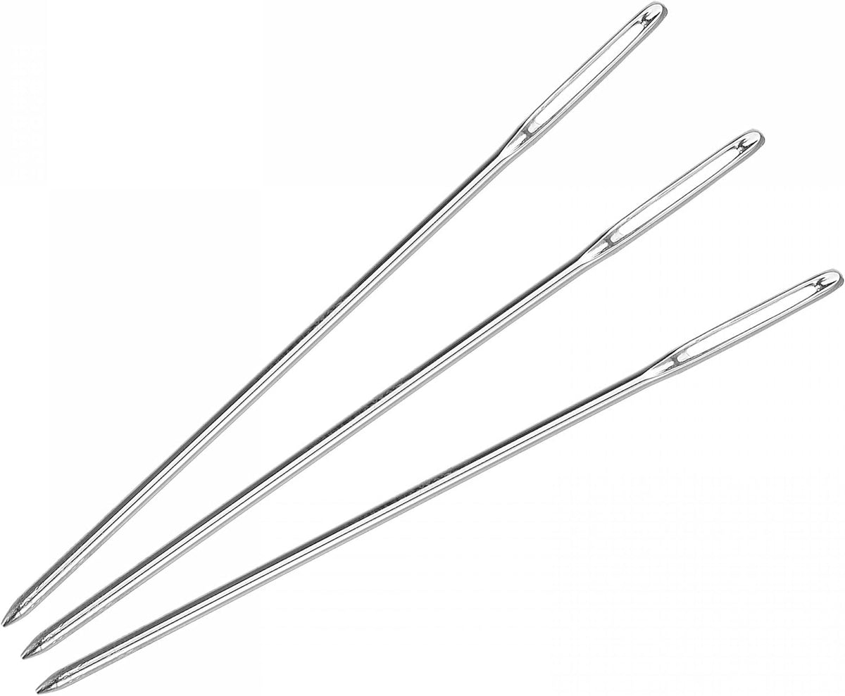 LinkMejor Long Straight Sewing Needles Embroidery Beading Needles Stainless Steel 1.89 Inch 25Pcs