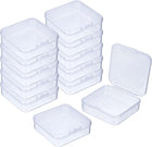 72Pcs Clear Small Plastic Beads Storage Containers with Lids, Square Anti-Oxidation Jewelry Storage Boxes for Small Items Craft, Beads, Ear Studs, Necklaces(2.6×2.56×0.79In)