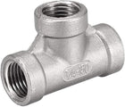 Stainless Steel 304 Cast Pipe Fitting 1/4BSPT Female Thread Class 150 Tee Shaped Connector Coupler