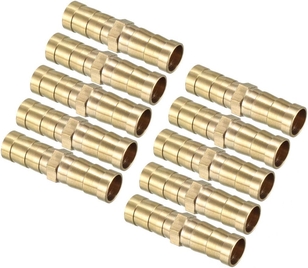 10mm Brass Barb Hose Fitting Straight Connector Coupler 10pcs