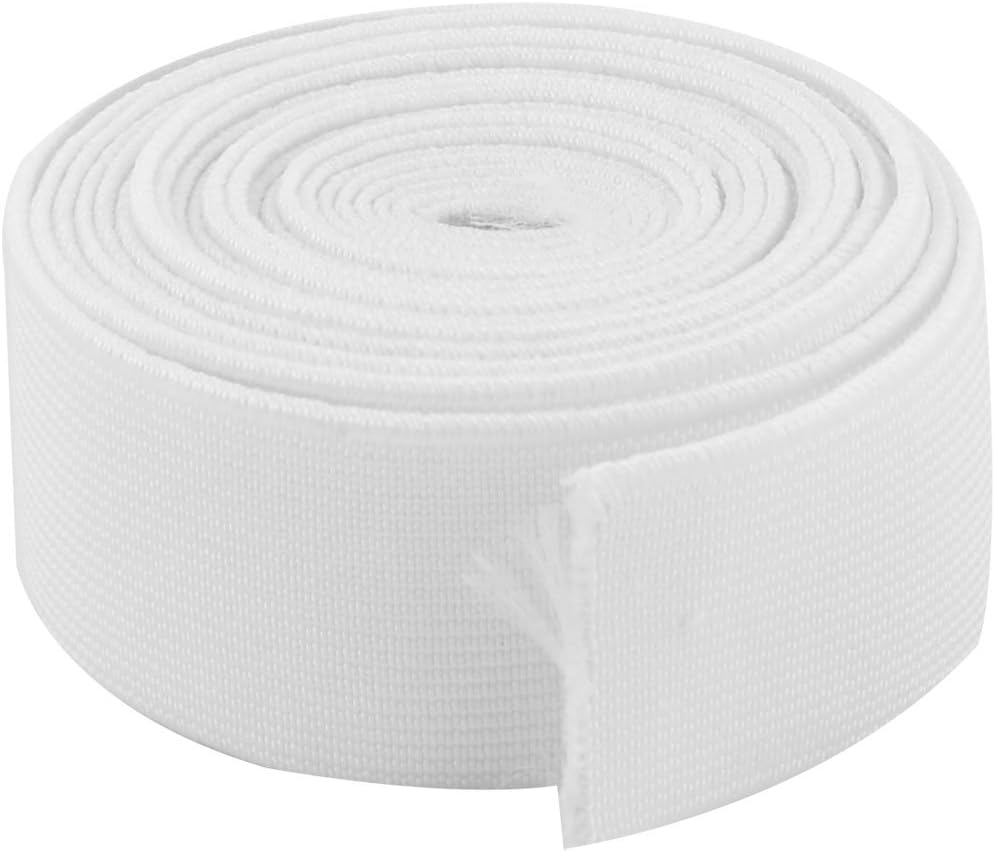 LinkMejor Polyester Tailor Sewing Stretchy Knitting Elastic Band Rope Strap 2.73 Yards White