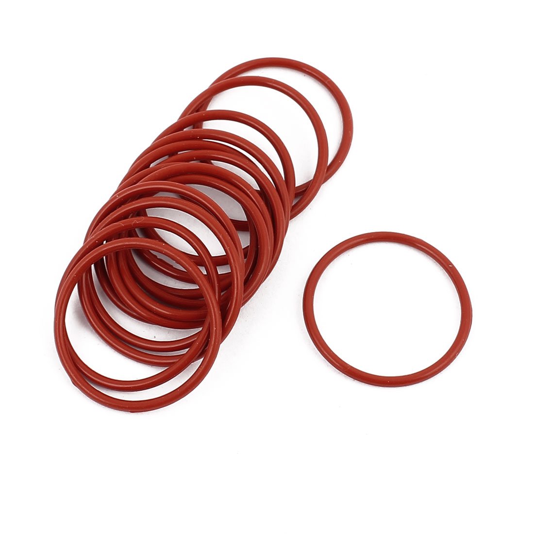 20Pcs 24mm x 1.5mm Rubber O-Rings NBR Heat Resistant Sealing Ring Grommets Red