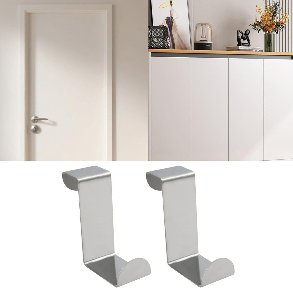 LinkMejor 2-pack Over The Hooks, Silver