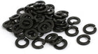 50pcs 3/8-inch Inner Dia Carbon Steel Split Lock Spring Washer Gasket Black
