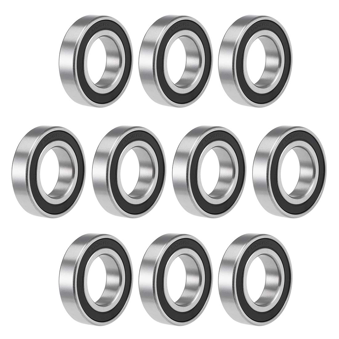 6006-2RS Deep Groove Ball Bearings 30mm x 55mm x 13mm Double Sealed Chrome Steel P6(ABEC3) 10pcs