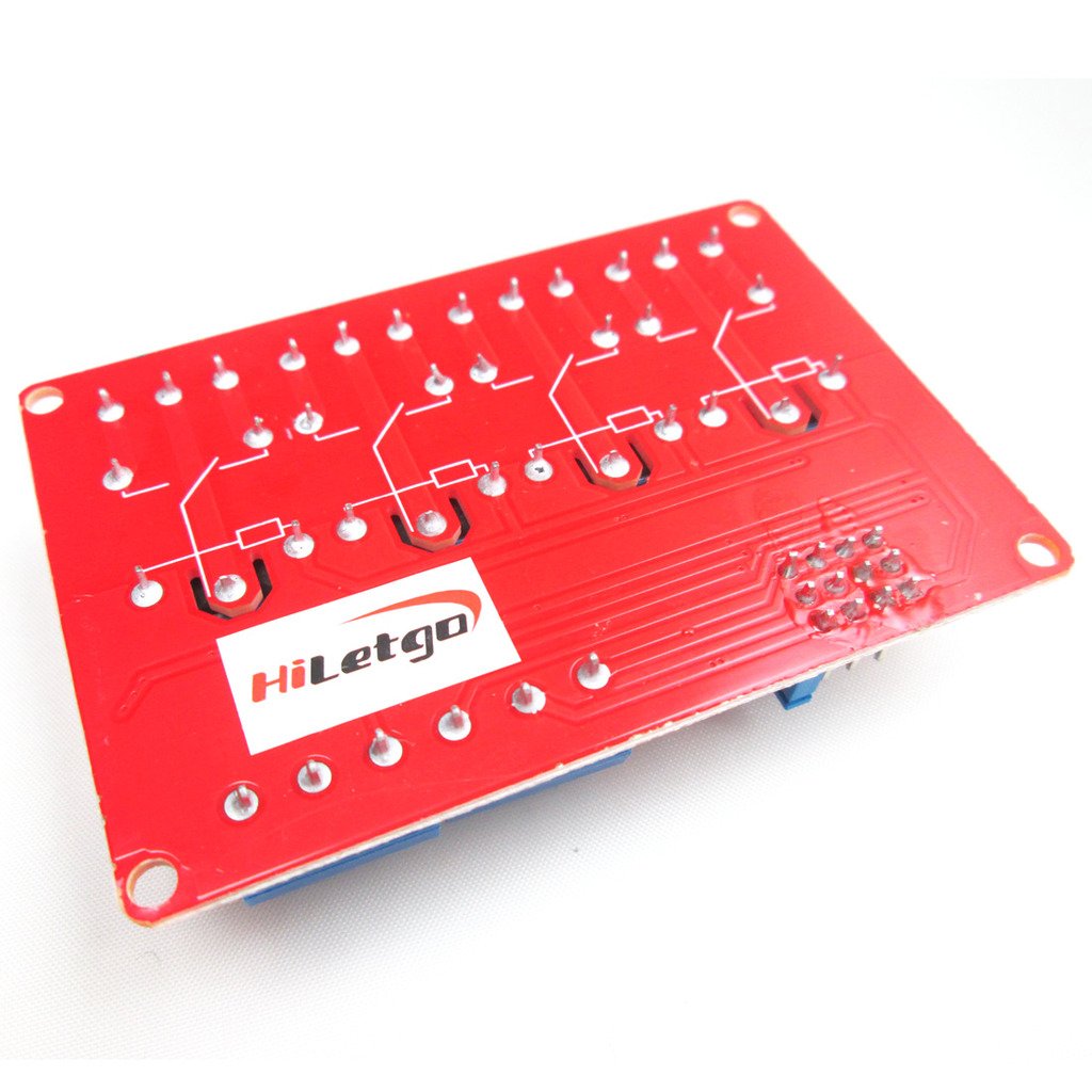 LinkMejor 12V 4 Channel Relay Module with OPTO-Isolated Support High and Low Level Trigger