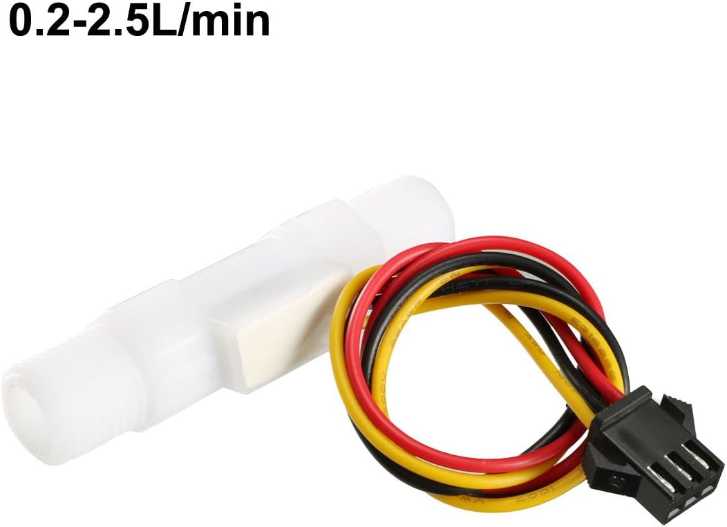 G1/4" Hall Effekt VattenflödesSensor Växel Flödesmätare Räknare Flödeshanterare DC5V 0.2-2.5L/Min SEN-HZ41W