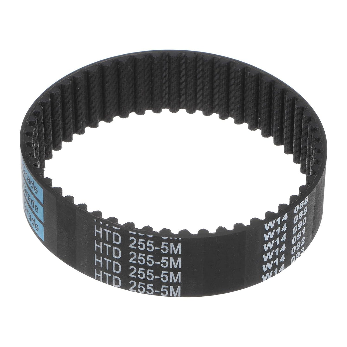 HTD-5M Rubber Timing Belt 255mm Pitch Length x 20mm Width x 3.6mm Height, 51 Teeth Closed Loop Pulley Timing Belt, 5mm Pitch