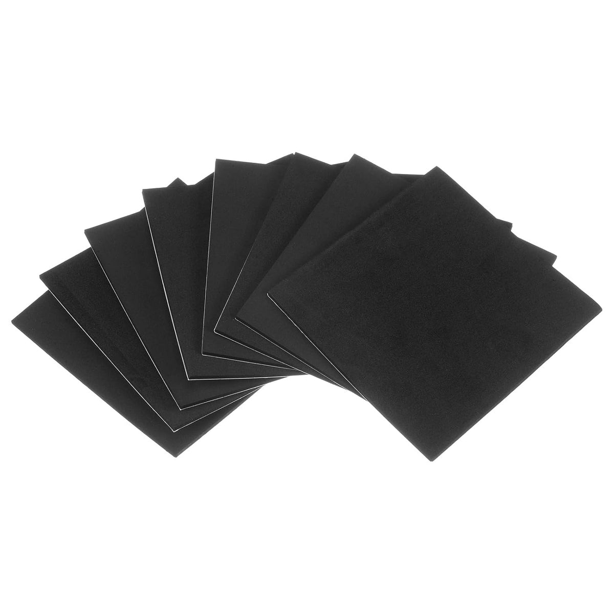 8pcs Adhesive Foam Padding Sheets 1/8 inch Thick x 6 Inch Long Square EVA Foam Sheet Self Stick Non-Slip Anti Vibration Pads, Anti-Skid Noise